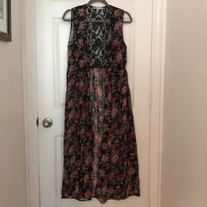 CeciCo Floral Duster Vest (L)